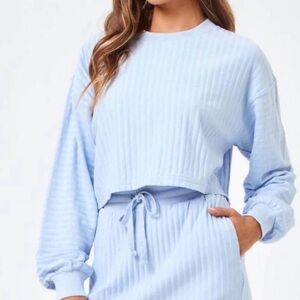 L*SPACE HALF COURT PULLOVER, MIST, SIZE M.